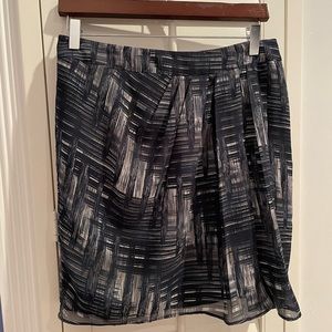 Navy blue print skirt - The Loft -6